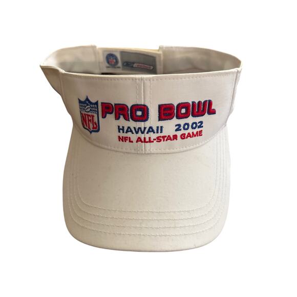 Vintage NFL Pro Bowl 20002 Hawaii Visor White Velcro Closure 1 SZ Fits All - Picture 1 of 5